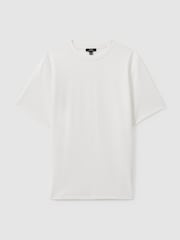 Reiss Off White Wick Textured Crew-Neck T-Shirt - Image 2 of 5