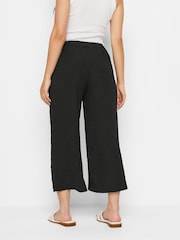 PixieGirl Petite Black Wide Leg Cropped Trousers - Image 4 of 6