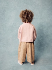 Pink 100% Cotton Blouse and Co-ord Trousers Set (3mths-8yrs) - Image 2 of 8