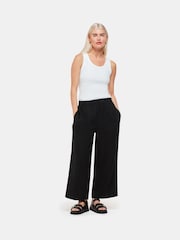 Whistles Black Petite Linen Pocket Trousers - Image 3 of 5