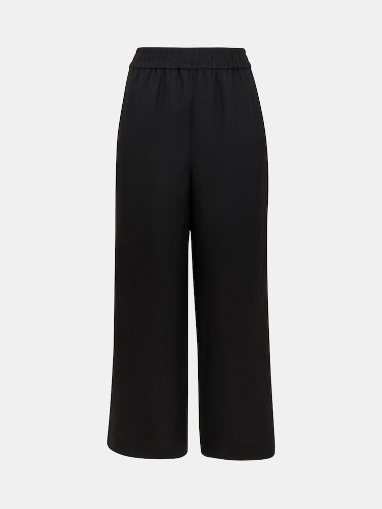 Whistles Black Petite Linen Pocket Trousers - Image 5 of 5