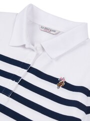 U.S. Polo Assn. Blue Womens Regular Fit Engineered Stripe Polo Shirt - Image 9 of 9
