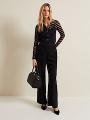 Phase Eight Blue Vida Burnout Shirt - Image 3 of 6
