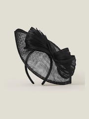Accessorize Black Tia Bow Fascinator Hair Accessory - Image 2 of 3