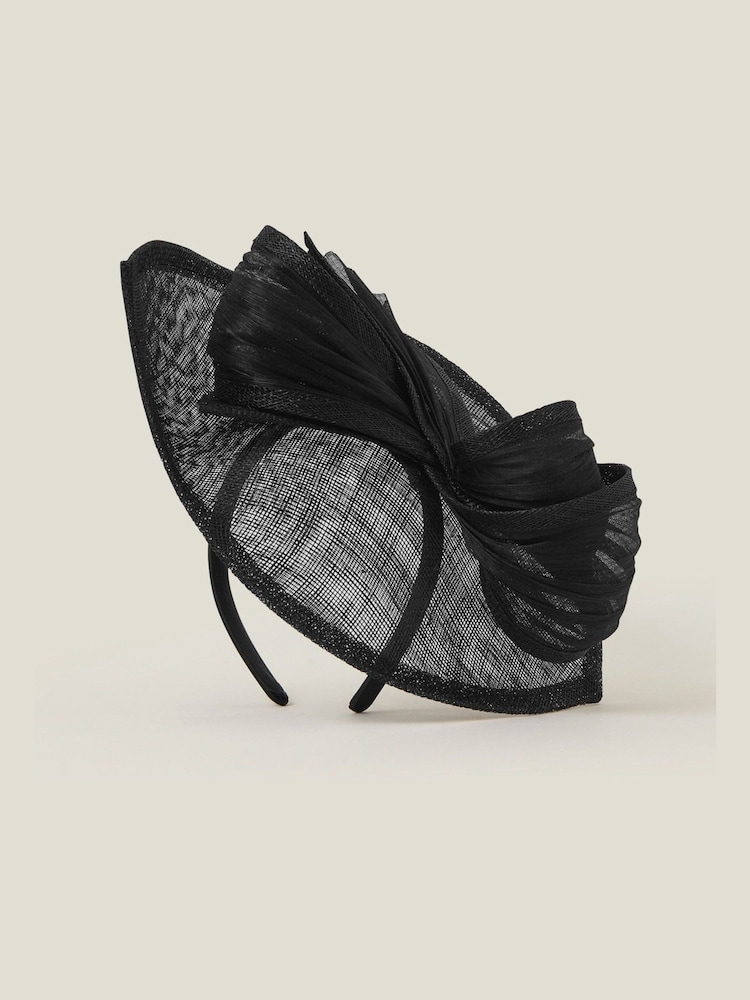 Accessorize Black Tia Bow Fascinator Hair Accessory - Image 2 of 3
