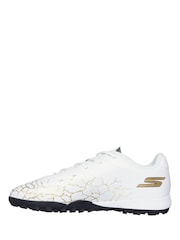 Skechers White White / Gold  Older Kids Artificial Football Boots - Image 2 of 5