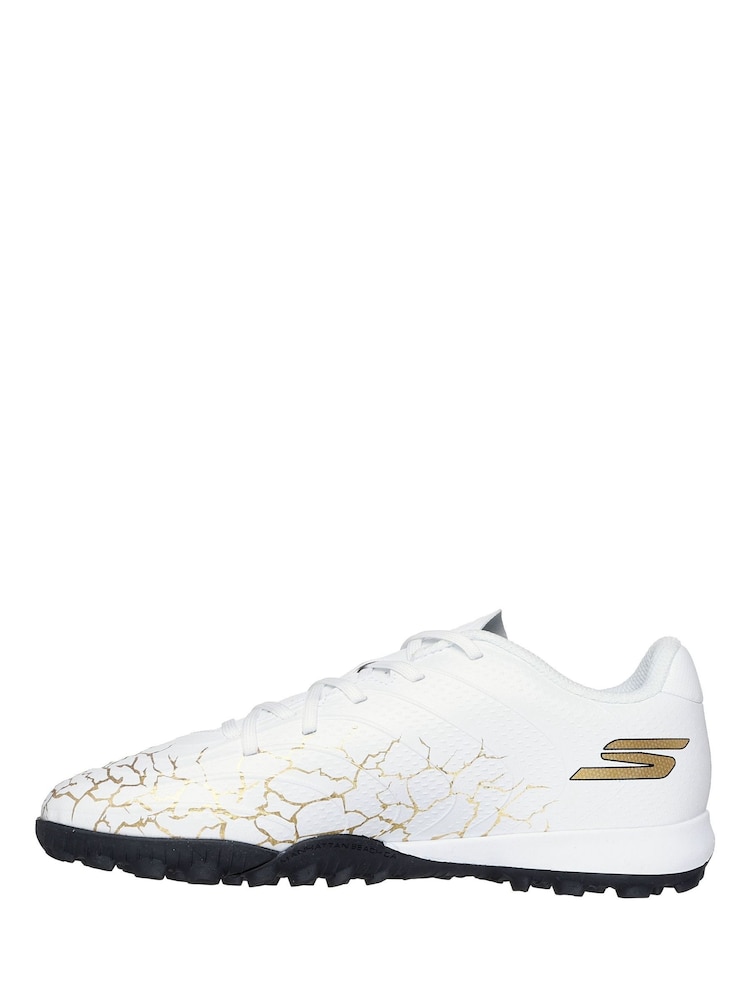 Skechers White White / Gold  Older Kids Artificial Football Boots - Image 2 of 5