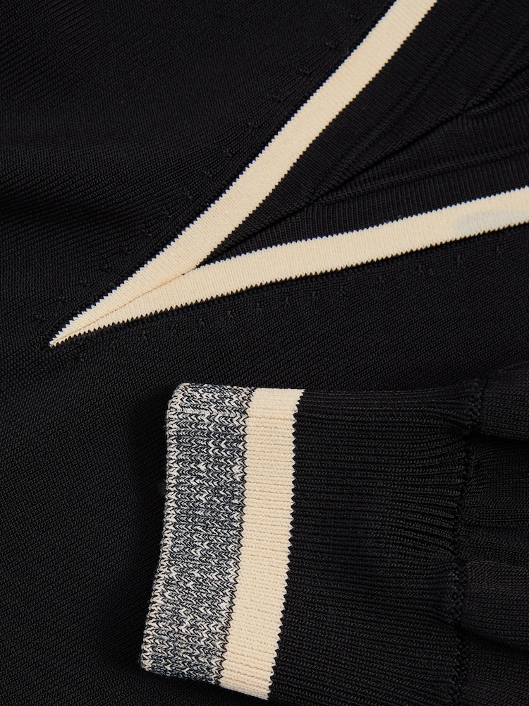 Reiss Faith Contrast Trim V-Neck Jumper - Image 5 of 5