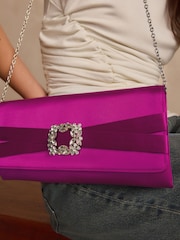 Pink Sparkle Brooch Clutch Bag - Image 3 of 8