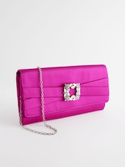 Pink Sparkle Brooch Clutch Bag - Image 4 of 8