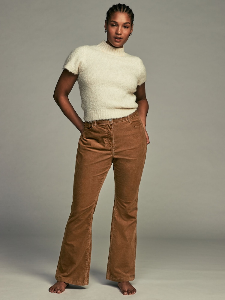 Brown Hourglass Cord Flared Trousers - Image 1 of 5