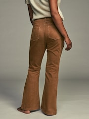 Brown Hourglass Cord Flared Trousers - Image 3 of 5