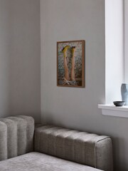 Paper Collective Multi Resting Cowboy Framed Wall Art Print in Natural Oak Frame - Image 2 of 4