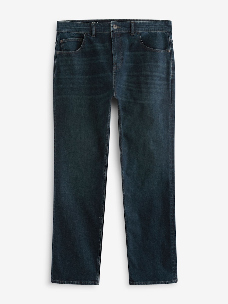 Bleu foncé lavé - Lit 1 place - Straight Fit Classic Jeans extensibles - Image 7 of 11