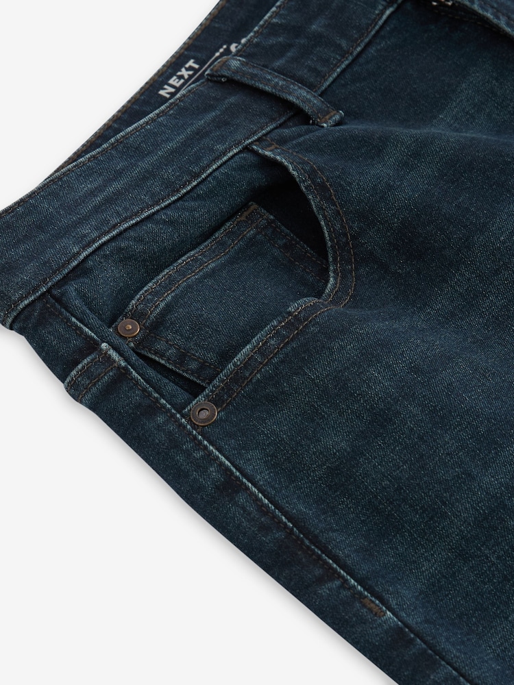 Bleu foncé lavé - Lit 1 place - Straight Fit Classic Jeans extensibles - Image 9 of 11
