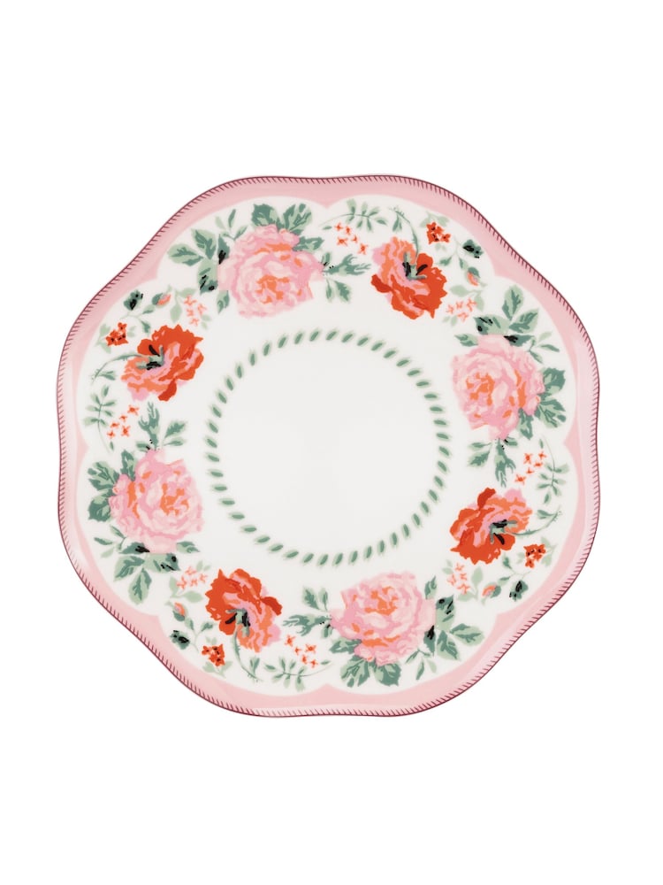 Cath Kidston Pink Archive Rose Set of 4 Dinner Plates - Image 2 of 3
