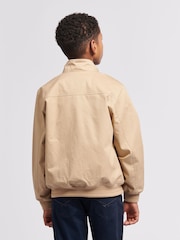 U.S. Polo Assn. Brown Boys 100% Cotton Twill Harrington Jacket - Image 4 of 8