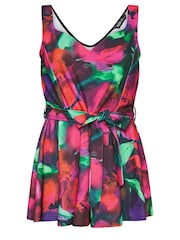 Yours Curve Black Floral Cold Shoulder Wrap Top - Image 5 of 5
