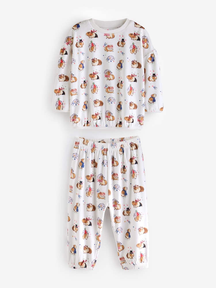 Ecru White - Cath Kidston Cosy Fleece Pyjamas - Image 1 of 4 Ecru White - Cath Kidston Cosy Fleece Pyjamas - Image 1 of 4