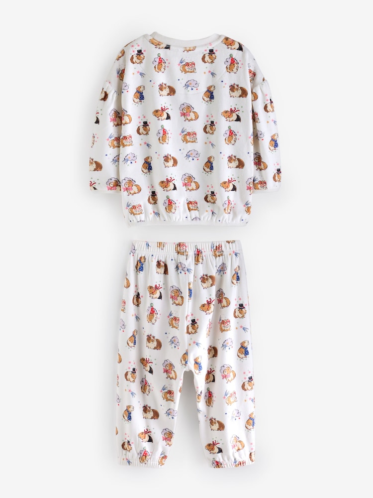 Ecru White - Cath Kidston Cosy Fleece Pyjamas - Image 2 of 4 Ecru White - Cath Kidston Cosy Fleece Pyjamas - Image 2 of 4