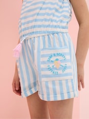 FatFace Amelia Geo Print Blue Print Playsuit - Image 2 of 5