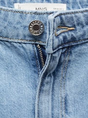 Mango Blue Straight Pleated Jeans - Image 7 of 7