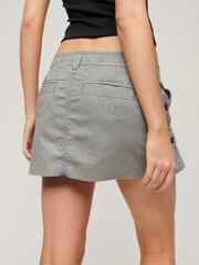 Superdry Grey 100% Cotton Utility Parachute Skirt - Image 2 of 7