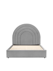 Gallery Home Grey Hawes Upholstered Velvet Bed - Image 1 of 2