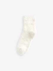 Neutral Velvet Cosy Ankle Socks 4 Pack - Image 4 of 7