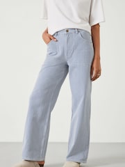 Hush Blue Arizona Striped 100% Cotton Jeans - Image 2 of 5