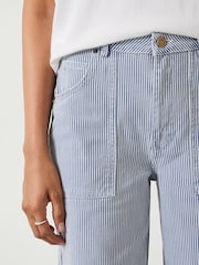 Hush Blue Arizona Striped 100% Cotton Jeans - Image 4 of 5