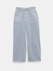 Hush Blue Arizona Striped 100% Cotton Jeans - Image 5 of 5
