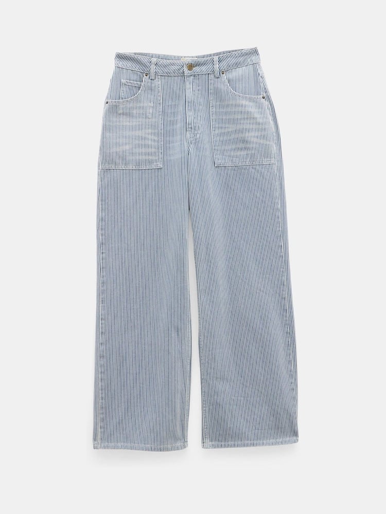 Hush Blue Arizona Striped 100% Cotton Jeans - Image 5 of 5