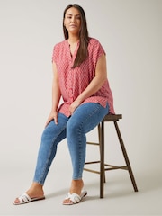Evans Curve Zig Zag Print Blouse - Image 2 of 4
