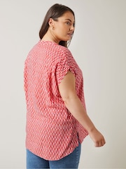 Evans Curve Zig Zag Print Blouse - Image 3 of 4