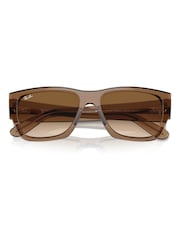 Ray-Ban Brown Carlos RB0947S Rectangle Sunglasses - Image 7 of 8