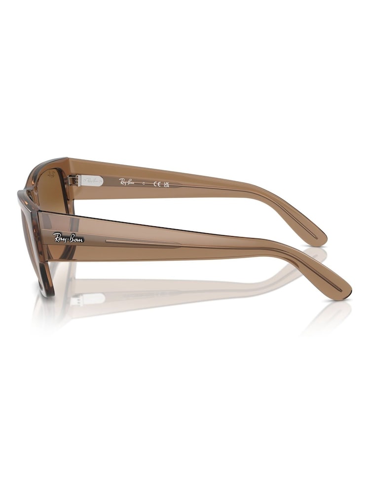 Ray-Ban Brown Carlos RB0947S Rectangle Sunglasses - Image 8 of 8