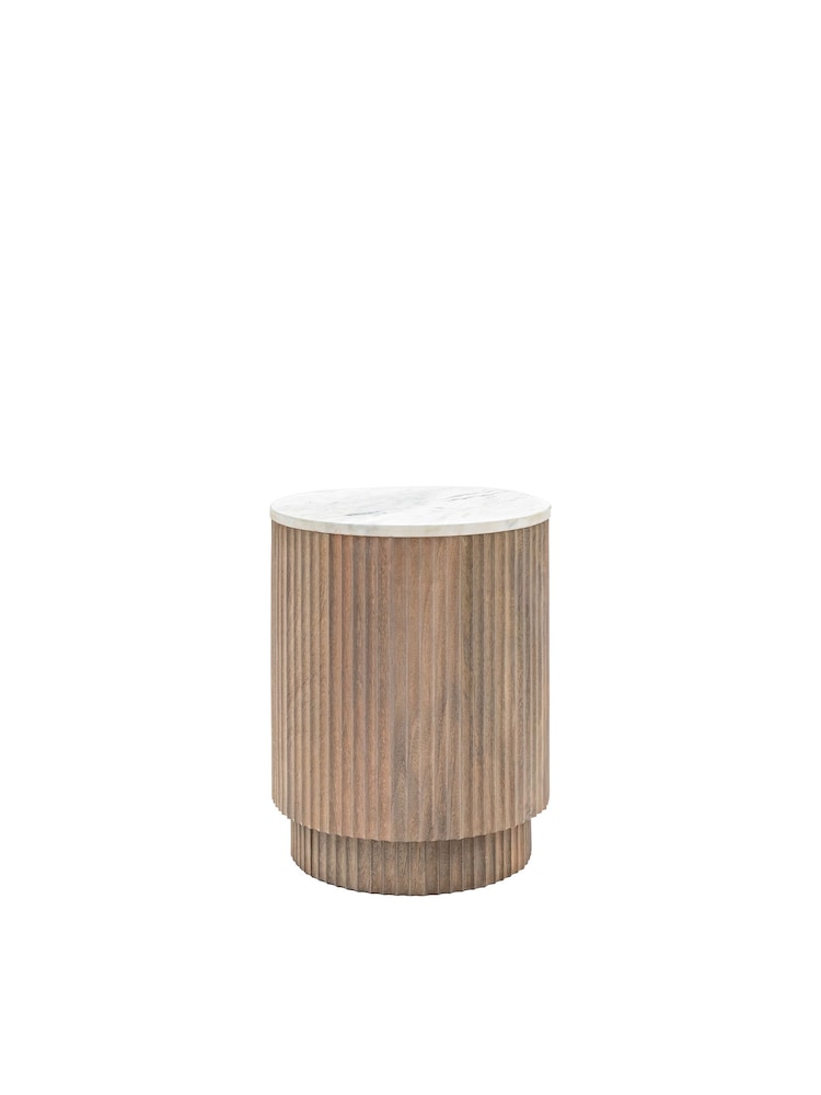 Gallery Home Grey Kenitra Marble Side Table - Image 1 of 1