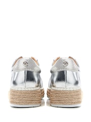 srebrna (barva); srebro - Moda in Pelle Breely Mini čevlji s polno peto Woven Sole Športni copati - Slika 3 iz 4