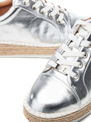srebrna (barva); srebro - Moda in Pelle Breely Mini čevlji s polno peto Woven Sole Športni copati - Slika 4 iz 4