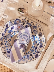 Cath Kidston Blue Strawberry Garden Set of 4 Pasta Bowls - Image 1 of 3