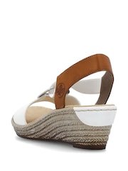 Rieker Womens Elastic Stretch Sandals - Image 4 of 10