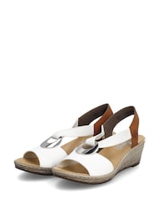 Rieker Womens Elastic Stretch Sandals - Image 6 of 10