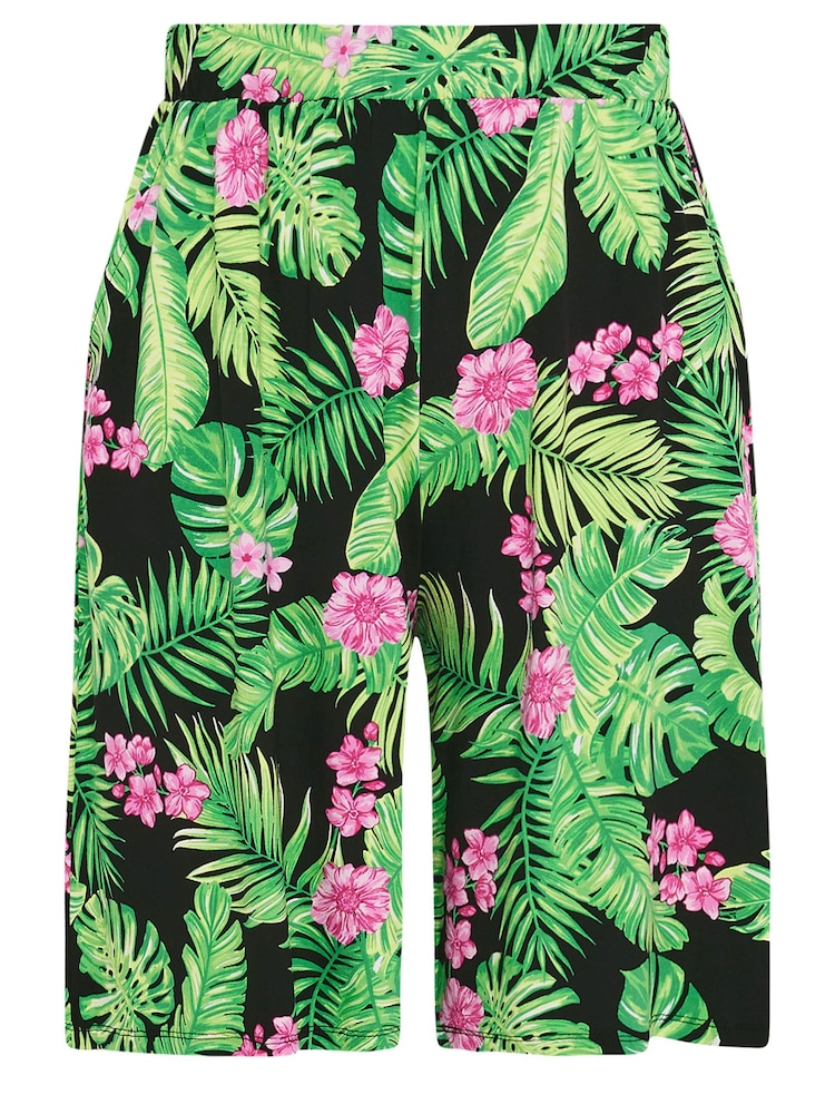 Yours Curve Black Light Jersey Shorts - Image 5 of 5