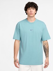 Nike Denim Turq Sportswear Premium Oversized Essentials 100% Cotton T-Shirt - Image 1 of 3