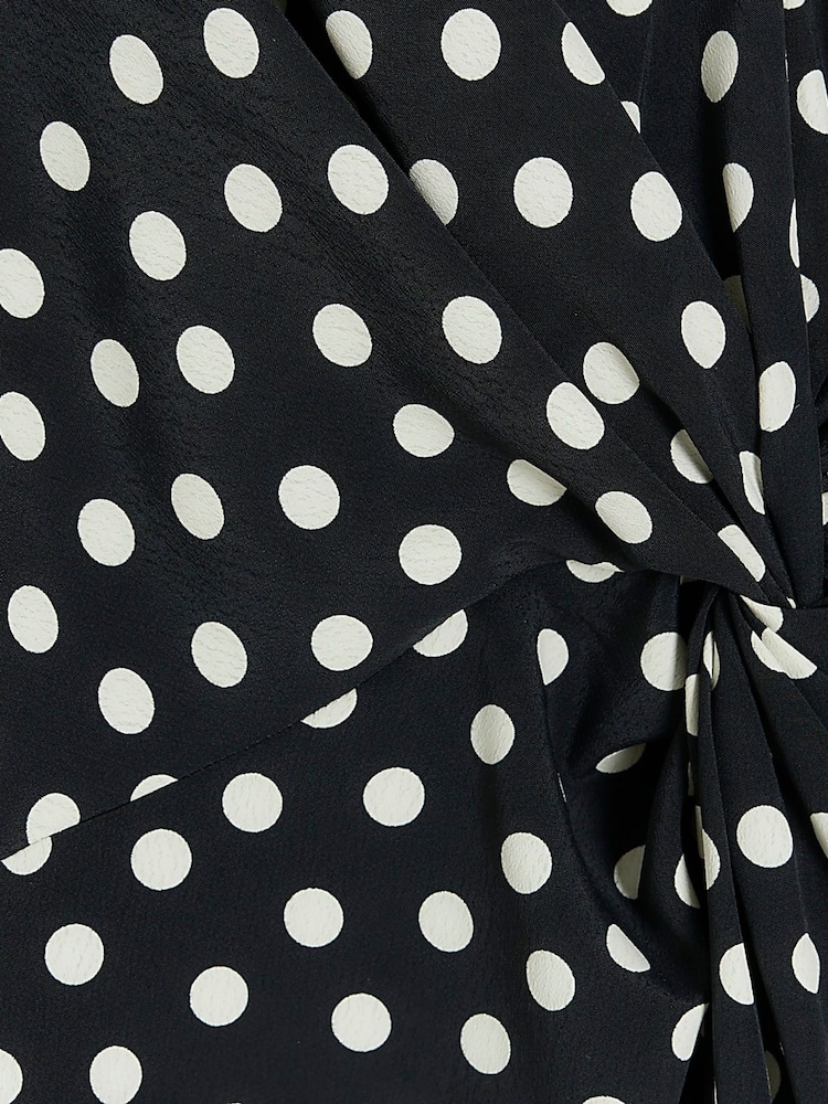 River Island Black Knot Detail Mini Dress - Image 6 of 6 River Island Black Knot Detail Mini Dress - Image 6 of 6