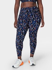 Sweaty Betty Black Coral Texture Print 7/8 Length Aerial Core Workout Leggings - Image 1 of 8