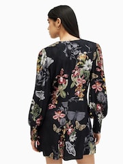 AllSaints Black Auden Sanibel Dress - Image 2 of 6