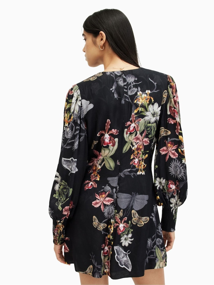 AllSaints Black Auden Sanibel Dress - Image 2 of 6