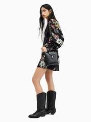 AllSaints Black Auden Sanibel Dress - Image 4 of 6
